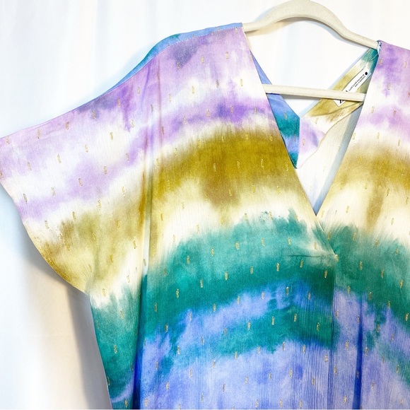 Zara Multicolored Tie Dyed Caftan Tunic Maxi Dress Blogger’s Favorite Fave - Picture 6 of 14